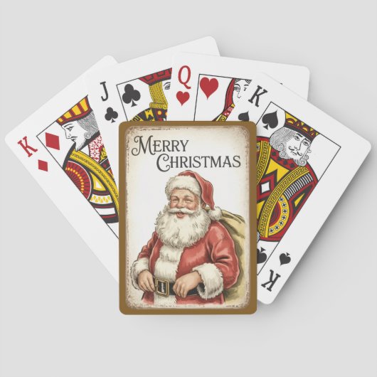 Jeu De Cartes Merry Christmas Poker Playing Cards  (dos)