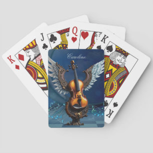 Jeu De Cartes Merveilleux violon élégant avec des ailes.