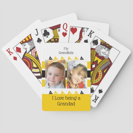 Jeu De Cartes Mes petits-enfants adorent être grand jaune blanc (dos)
