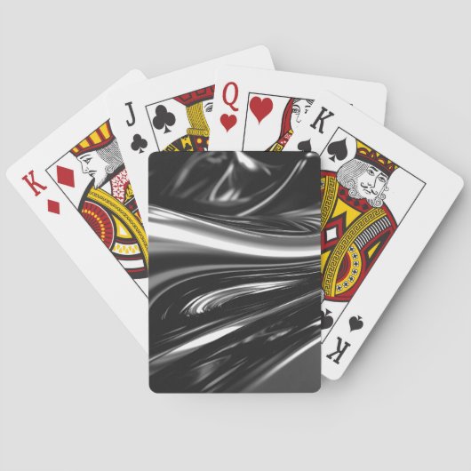 Jeu De Cartes Métal argenté fluide (dos)
