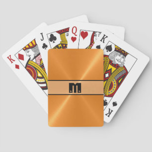 Jeu De Cartes Métal en acier inoxydable orange brillant 5