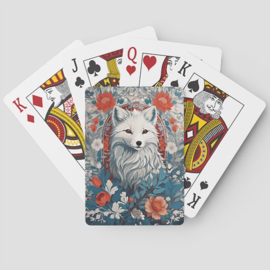 Jeu De Cartes Métissage de la faune du renard arctique (dos)