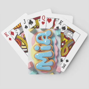 Jeu De Cartes Mia écrite en graffiti