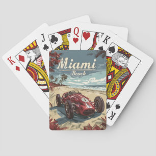 Jeu De Cartes Miami Beach voiture de course Vintage