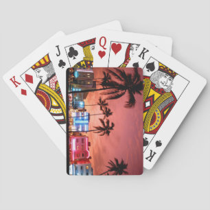 Jeu De Cartes Miami Soirée Skyline Lecture Cartes