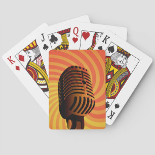 Jeu De Cartes Microphone rétro personnalisé jouer aux cartes