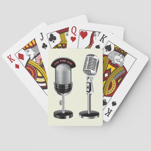Jeu De Cartes Microphones Vintages cool (dos)