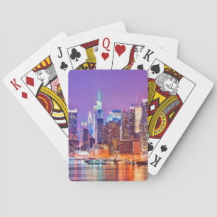 Jeu De Cartes Midtown Manhattan la nuit avec l'empire Stae