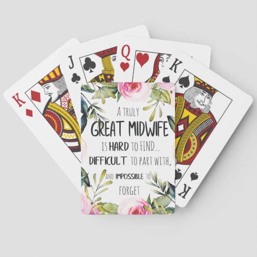 Jeu De Cartes Midwoman Doula Office Carte de remerciements Devis (dos)