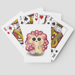 Jeu De Cartes Mignon Art de Hérisson Champignon Rouge Kawaii