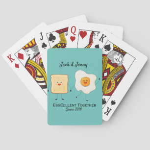 Jeu De Cartes Mignon Drôle Joyeux Toast Eggcellent Ensemble     