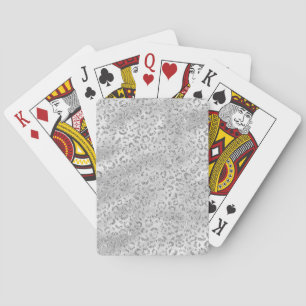 Jeu De Cartes Mignon motif imprimé peau de léopard guépard argen