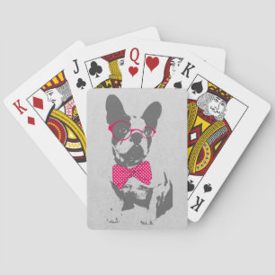 Jeu De Cartes Mignonne drôle animal vintage tendance French bull