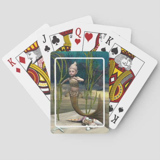 Jeu De Cartes Mignonne sirène de bébé (dos)