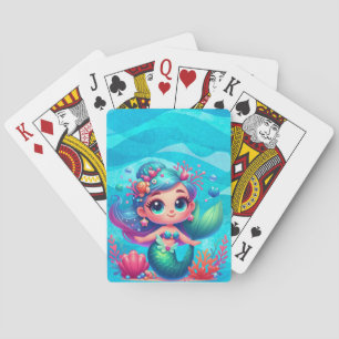 Jeu De Cartes Mignonne sirène sous-marine