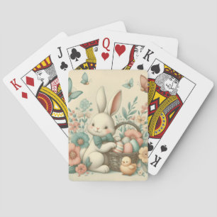 Jeu De Cartes Mignonne, Vintage lapin de Pâques & poussin