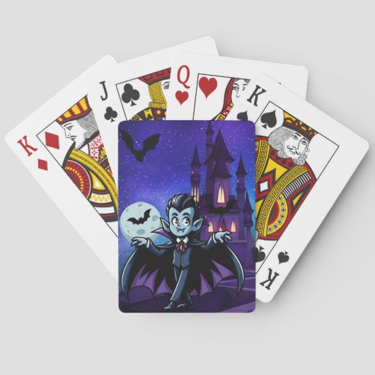 Jeu De Cartes Mignonne, whimsical Halloween vampire (dos)