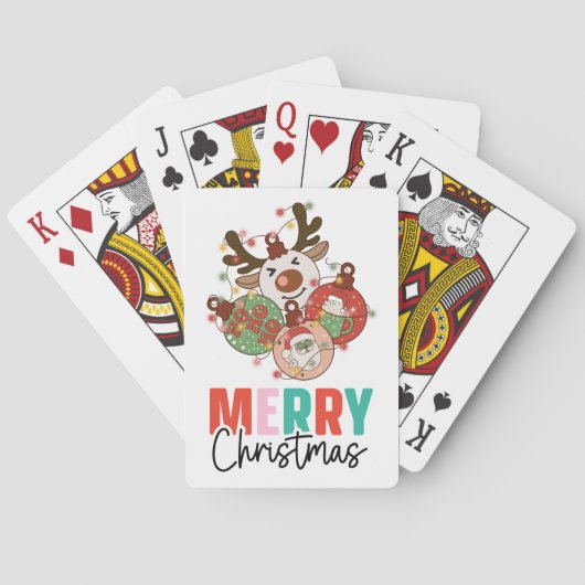 Jeu De Cartes Mignons ornements - Joyeux Noël (dos)