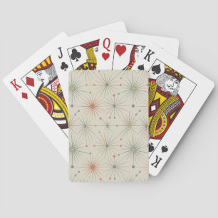 Jeu De Cartes Milieu de siècle Étoile atomique Modern Rétro