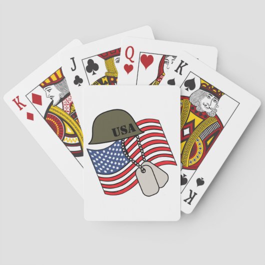 Jeu De Cartes Militaire américain (dos)