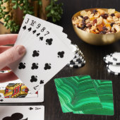 Jeu De Cartes Minéral de Malachite vert brillant (In Situ)