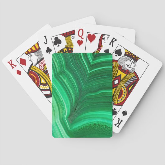 Jeu De Cartes Minéral de Malachite vert brillant (dos)