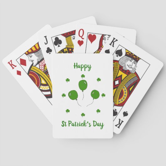 Jeu De Cartes Mini Mignonne Bonne St Patrick Joyeuse Journée (dos)