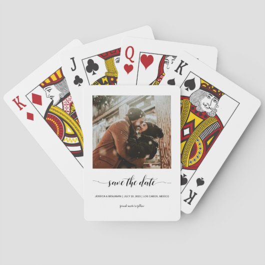 Jeu De Cartes Mini-Script Photo Enregistrer La Date (dos)