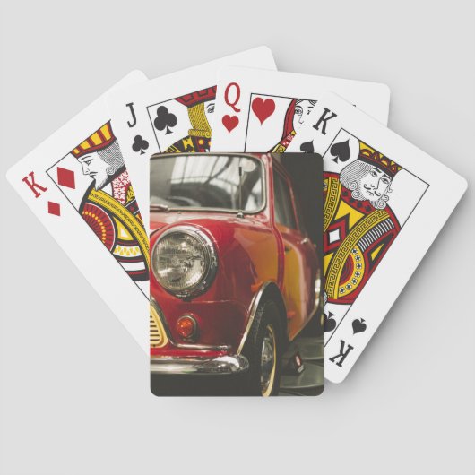 Jeu De Cartes Mini voiture rouge classique (dos)
