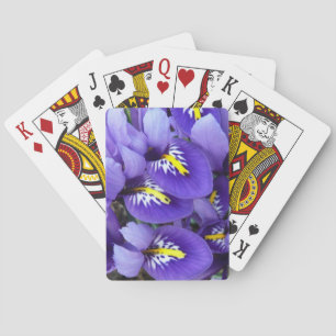 Jeu De Cartes Miniature Bleu Irises Printemps Floral