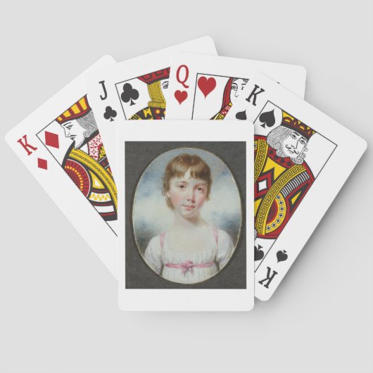 Jeu De Cartes Miniature d'une jeune fille (dos)