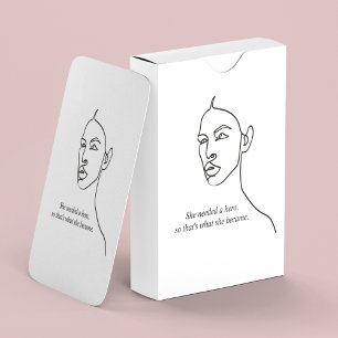 Jeu De Cartes Minimal Noir Elle Est Devenue Un Héros Inspiration