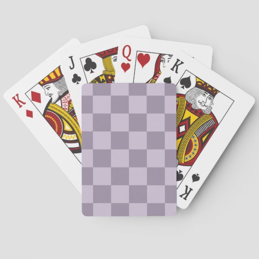 Jeu De Cartes Minimalist Soft Lavender Checkerboard Pattern  (dos)