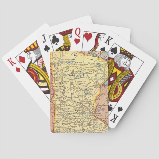 Jeu De Cartes Minnesota Map Playing cards (dos)