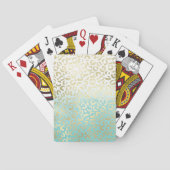 Jeu De Cartes Mint Aquarelle Ombre Glam Or Leopard (dos)