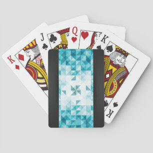 Jeu De Cartes Modèle Arrière - plan géométrique Abstrait bleu
