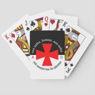 Jeu De Cartes Modèle Chevalier Alpha-Omega Non Nobis Domine