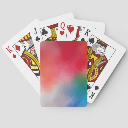 Jeu De Cartes Modèle d'art Abstrait coloré personnalisé (dos)