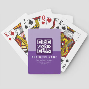 Jeu De Cartes Modèle de code QR moderne éditable Violets