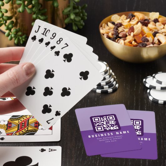 Jeu De Cartes Modèle de code QR moderne modifiable | Purples (In Situ)