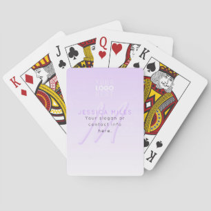 Jeu De Cartes Modèle de nom professionnel et de slogan Violet