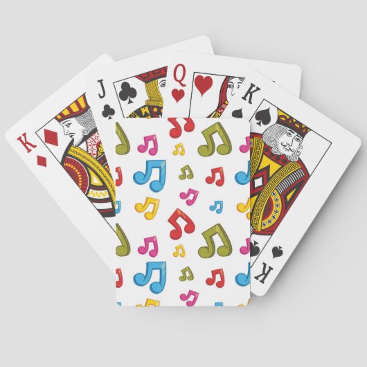 Jeu De Cartes Modèle de notes de musique (dos)