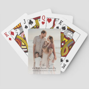 Jeu De Cartes Modèle de texte de famille personnalisé avec photo