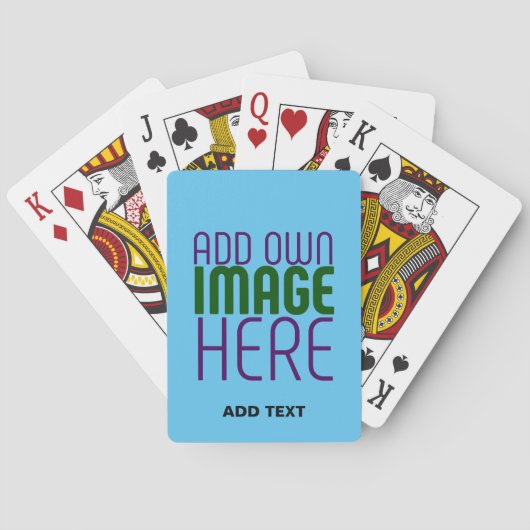 JEU DE CARTES MODÈLE DE TEXTE D'IMAGE BLEU SKY SWAG MODERNE MODI (dos)