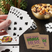 JEU DE CARTES MODÈLE DE TEXTE D'IMAGE BROWN SIMPLE MODERNE (In Situ)