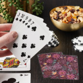 Jeu De Cartes Modèle floral Abstrait avec oiseaux (In Situ)