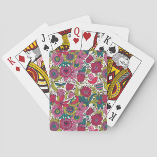 Jeu De Cartes Modèle floral clair