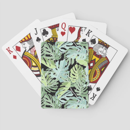Jeu De Cartes Modèle floral de la jungle (dos)