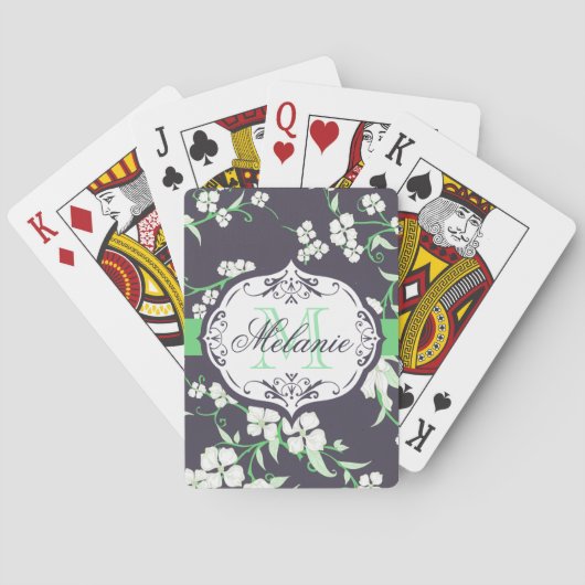 Jeu De Cartes Modèle floral mou (dos)