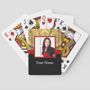 Jeu De Cartes modèle photo de damassé d'or